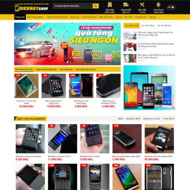 Thiết kế web shop điện máy