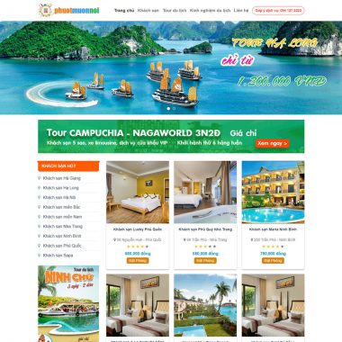 Thiết kế web đặt tour du lịch