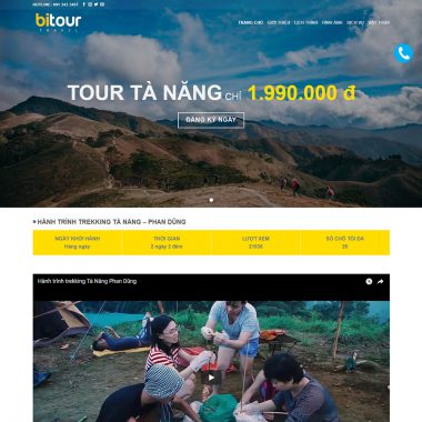 thiet ke web landing page du lich