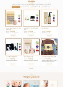 Theme wordpress dịch vụ chăm sóc mẹ và bé
