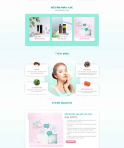 Theme wordpress lading pape giới thiệu bộ mỹ phẩm