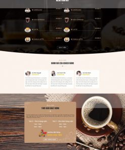 Theme wordpress quán cafe trà sửa