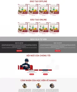 Theme wordpress khóa học đào tạo pha chế