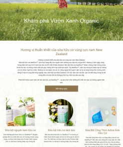 Theme wordpress giới thiệu công ty sữa hữu cơ