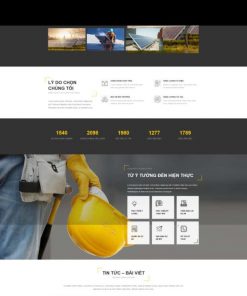 Theme wordpress giới thiệu công ty năng lượng mặt trời