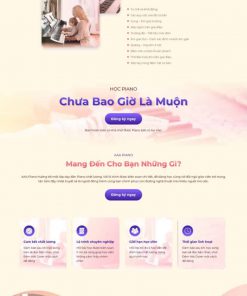 Theme wordpress lading pape khóa dạy đàn piano