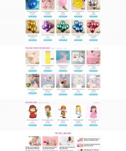 Theme wordpress bán đồ trang trí tiệc