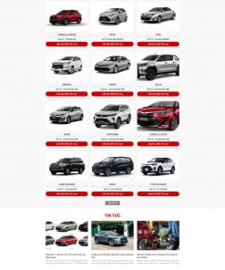 Theme wordpress ô tô toyota